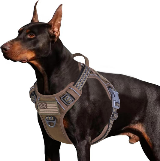 Pawdora Tactical Dog Harness — No Pull, Reflective & Escape-Proof | Sizes XS–XL