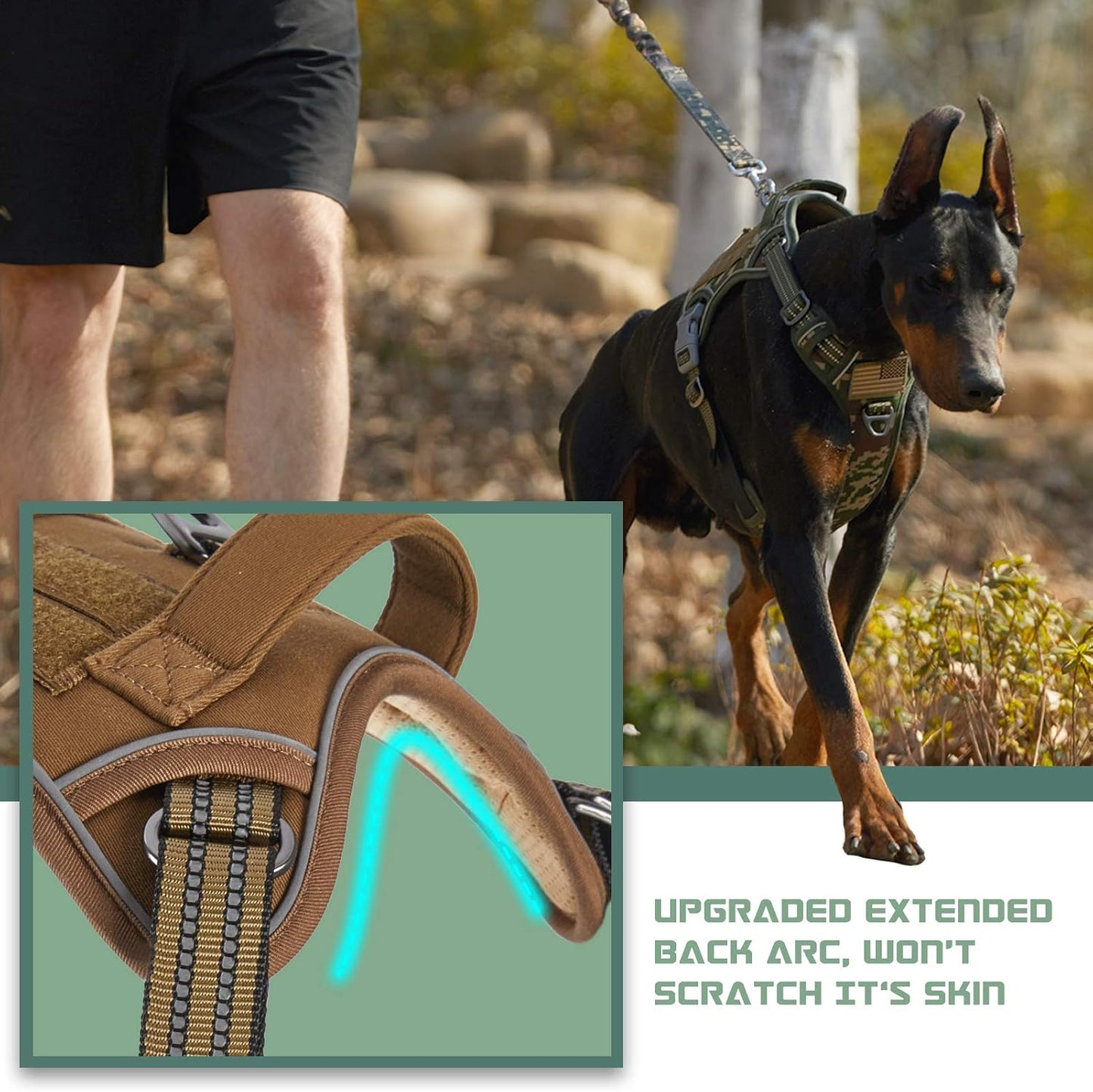 Pawdora Tactical Dog Harness — No Pull, Reflective & Escape-Proof | Sizes XS–XL