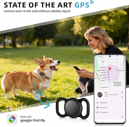 Android Google GPS Dog Collar, Mini Dog GPS Tracker, Smart Pet Activity Tracker, No Subscription, GPS Cat Collar Google Certified Finder, Anti-Lost, Finder Tag for Vehicles, Pets, Kids, Items 1 Pack