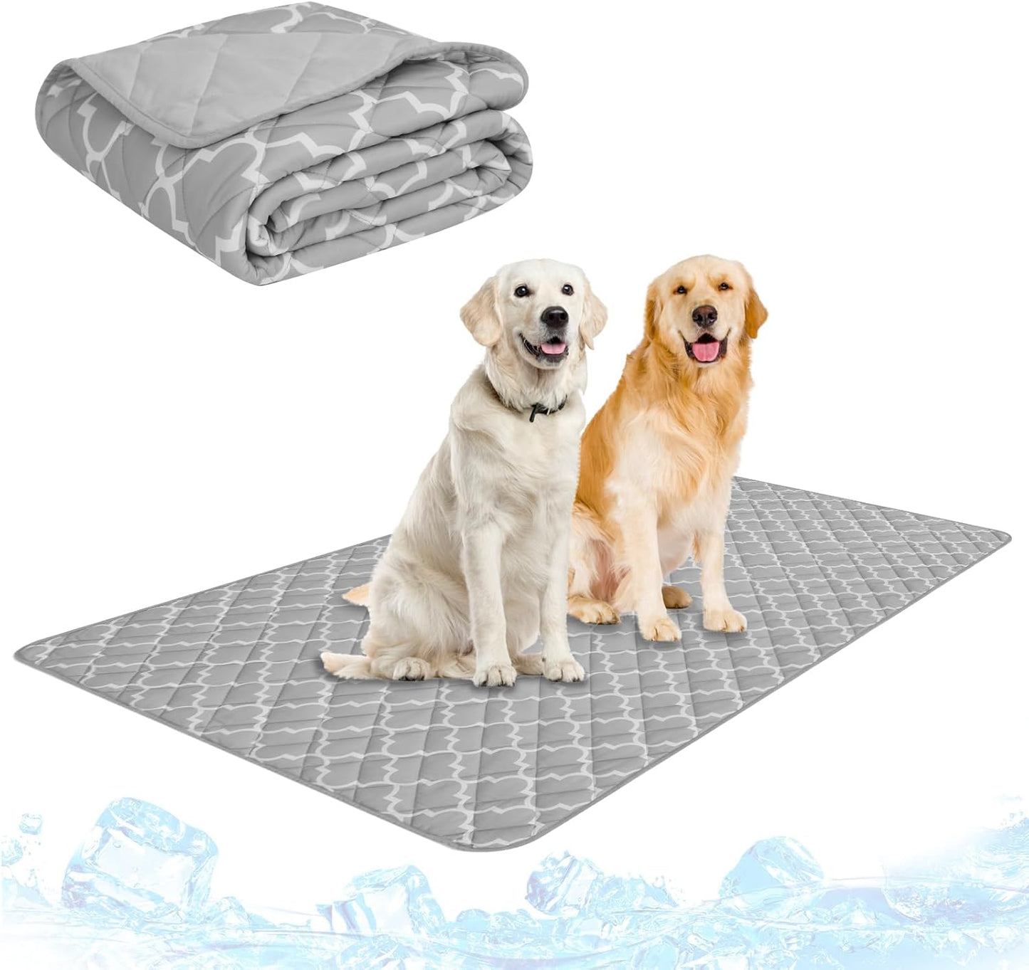 Dog Cooling Mat Pad for Medium Large Dogs, Cooling Blanket for Kennels Crate Floor, Dog Cat Summer Sleeping Bed Outside, Washable & Portable, Xx-Large 60"X80"