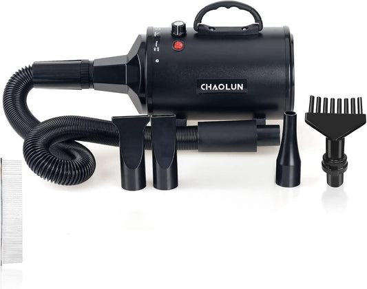 High-Velocity Dog Grooming Dryer – Professional Pet Hair Blow Dryer with Heater & Adjustable Speed, Fast Drying for All Coat Types