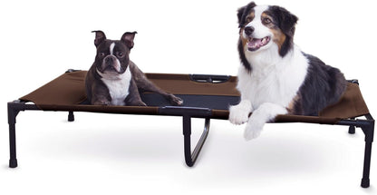 Elevated Cooling Dog Bed – Breathable Mesh Hammock Design, XL 50x32 Inch Raised Pet Bed for Large Dogs, Washable & Portable