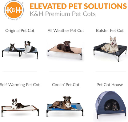 Elevated Cooling Dog Bed – Breathable Mesh Hammock Design, XL 50x32 Inch Raised Pet Bed for Large Dogs, Washable & Portable
